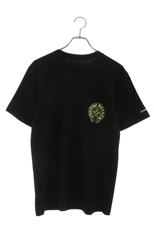 Chrome Hearts Horseshoe Tee Black Yellow Back Print T-Shirt