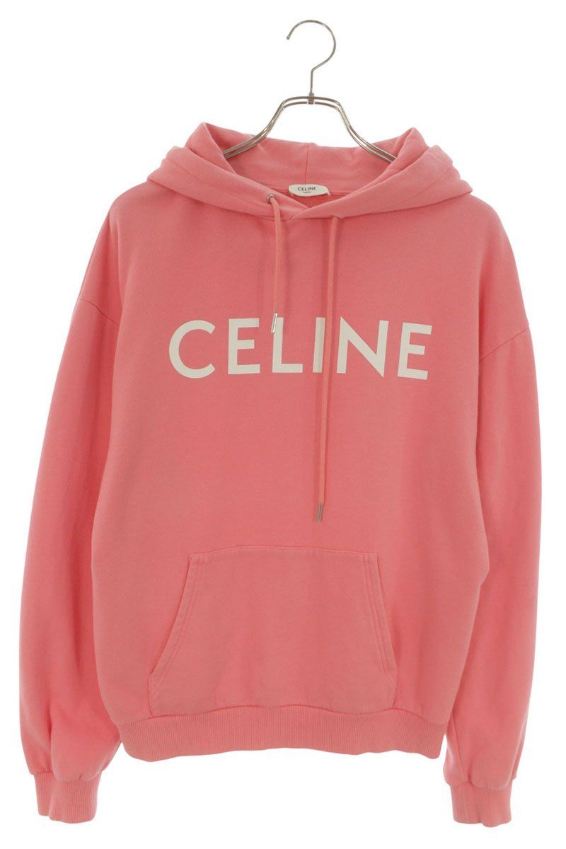Celine Logo Print Pullover Hoodie