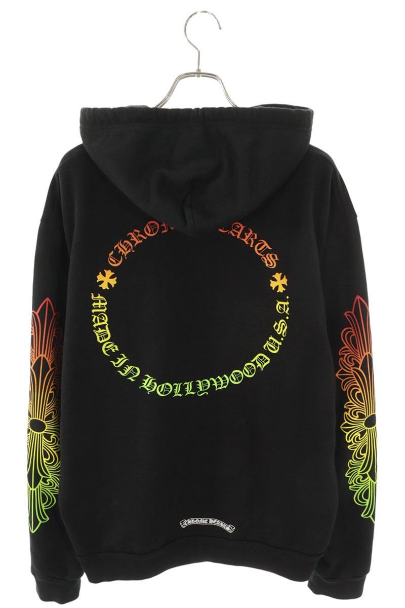 Chrome Hearts Sweatshirt Plvr Sleeve Floral Circle Logo Print Hoodie — view 2