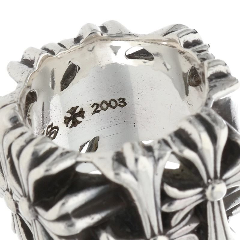 Chrome Hearts Square Cemetery Cross Silver Ring — view 4
