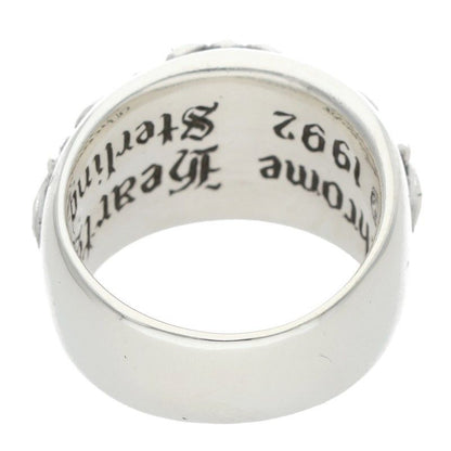 Chrome Hearts Flrl Crs Floral Cross Silver Ring — view 2