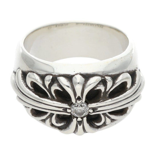 Chrome Hearts Flrl Crs Floral Cross Silver Ring