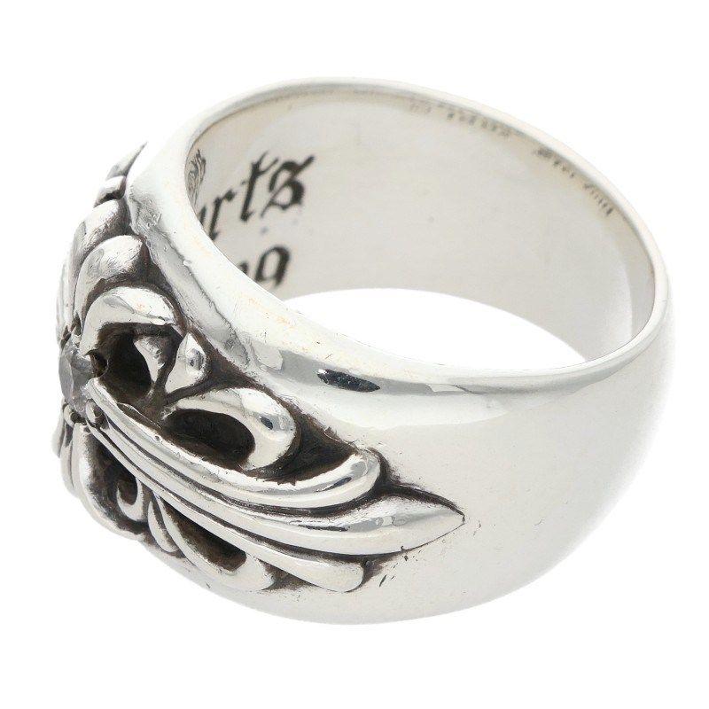 Chrome Hearts Flrl Crs Floral Cross Silver Ring — view 5