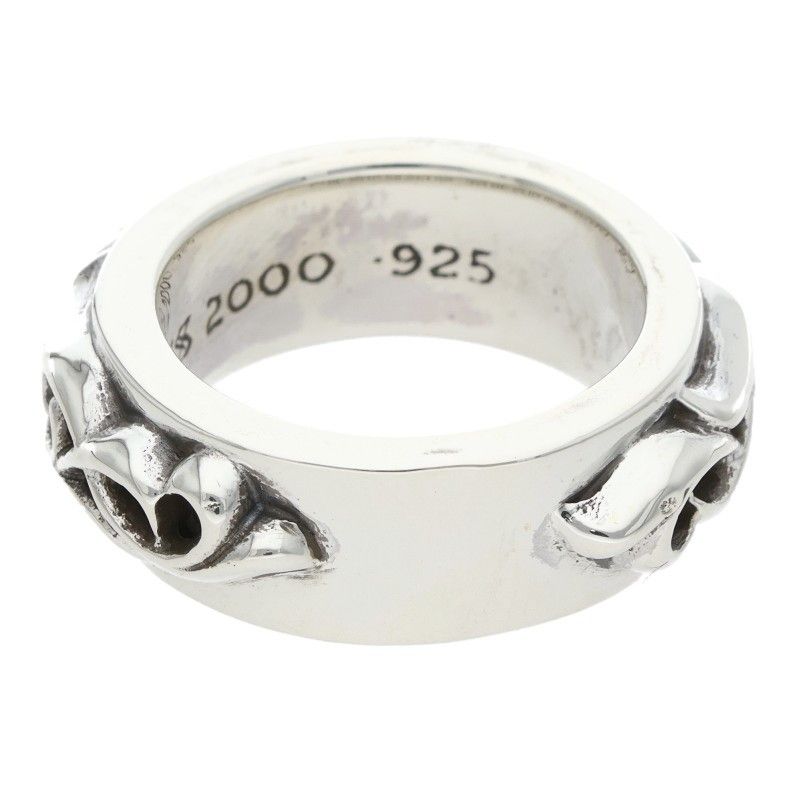 Chrome Hearts Dbl Narrow Vine Band Double Silver Ring — view 5