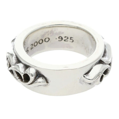 Chrome Hearts Dbl Narrow Vine Band Double Silver Ring — view 5
