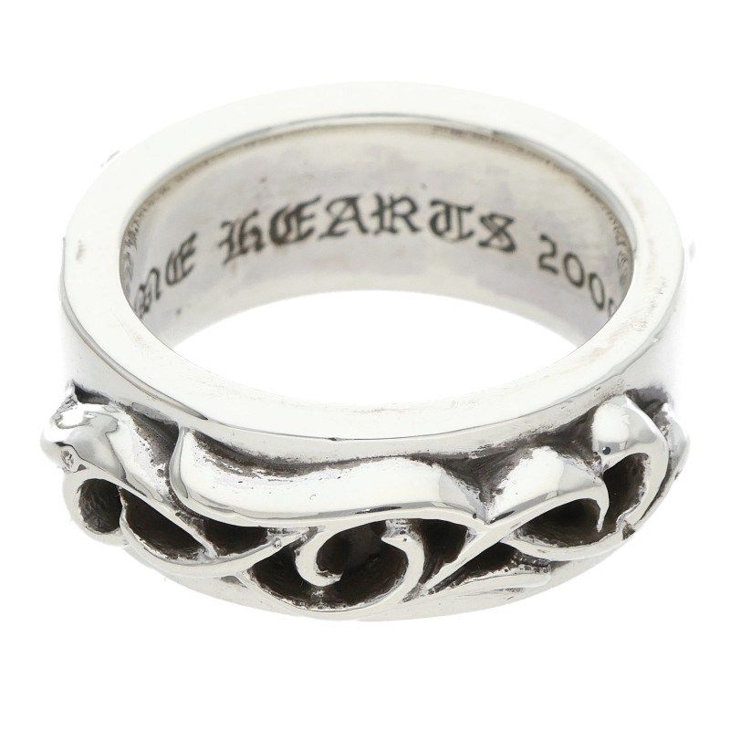 Chrome Hearts Dbl Narrow Vine Band Double Silver Ring