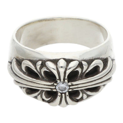 Chrome Hearts Flrl Crs Floral Cross Silver Ring
