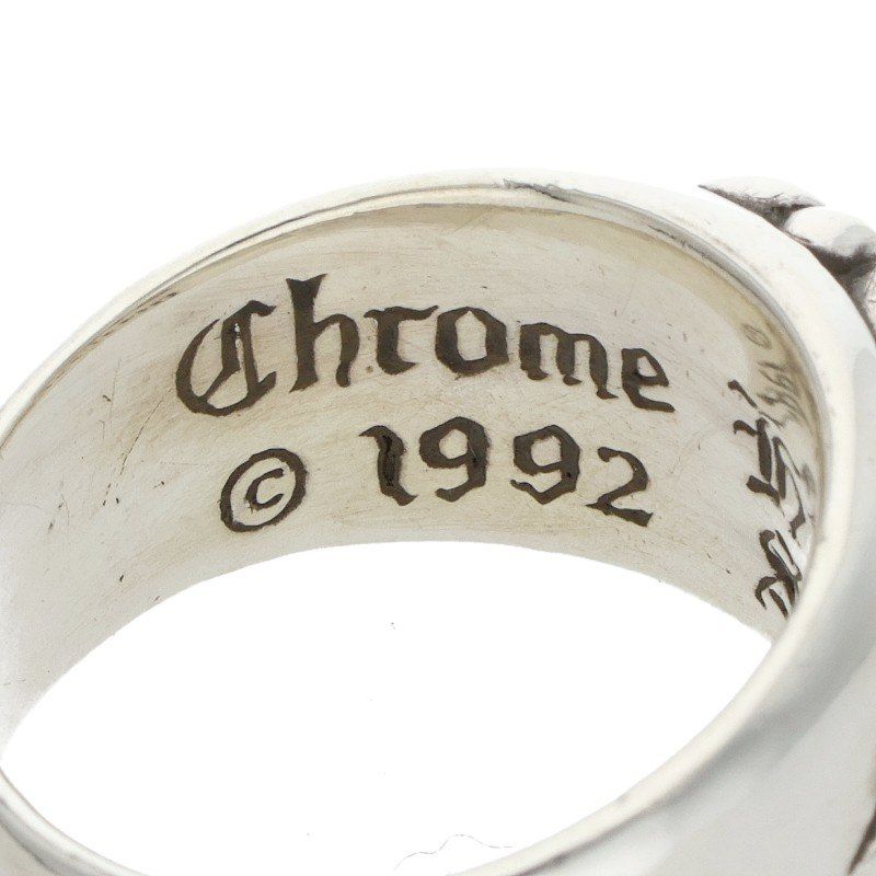 Chrome Hearts Flrl Crs Floral Cross Silver Ring — view 3