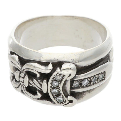 Chrome Hearts Dagger P Dmnd a Pave Diamond Silver Ring