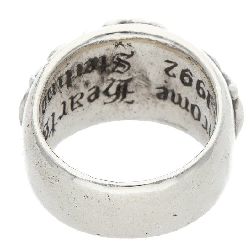 Chrome Hearts Flrl Crs Floral Cross Silver Ring — view 2