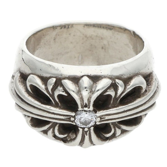 Chrome Hearts Flrl Crs Floral Cross Silver Ring