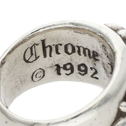 Chrome Hearts Flrl Crs Floral Cross Silver Ring — view 3