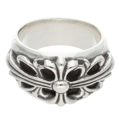 Chrome Hearts Flrl Crs Floral Cross Silver Ring