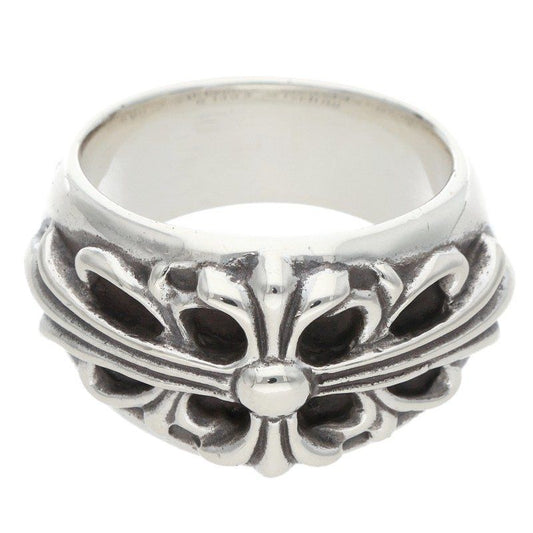 Chrome Hearts Flrl Crs Floral Cross Silver Ring