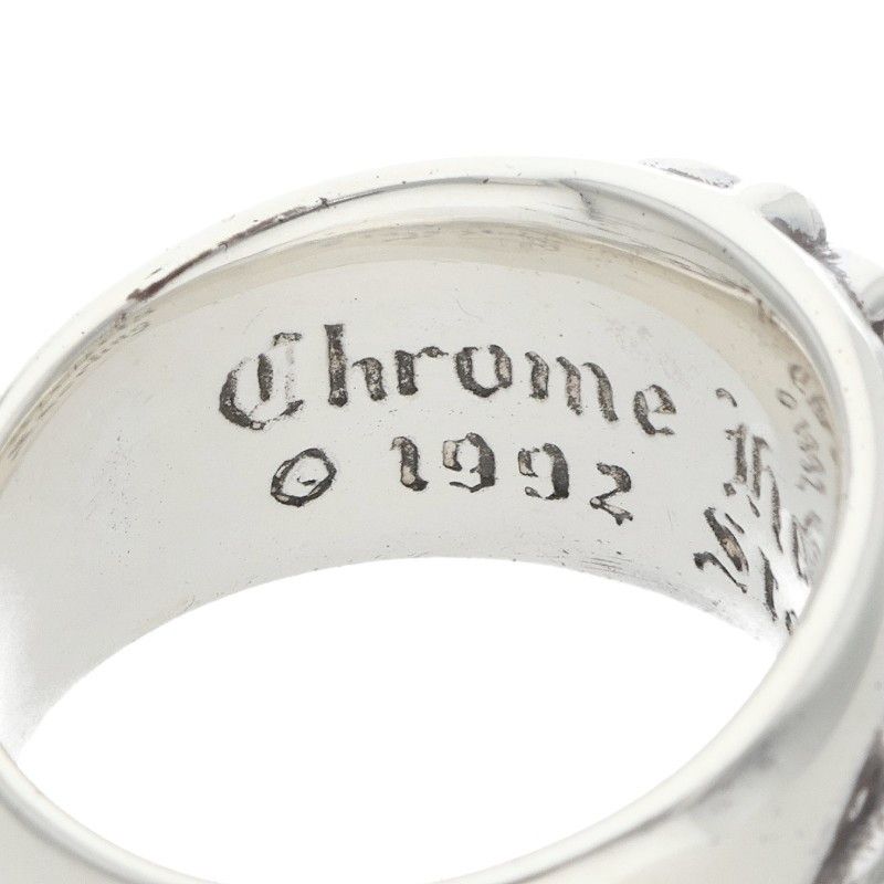 Chrome Hearts Flrl Crs Floral Cross Silver Ring — view 3