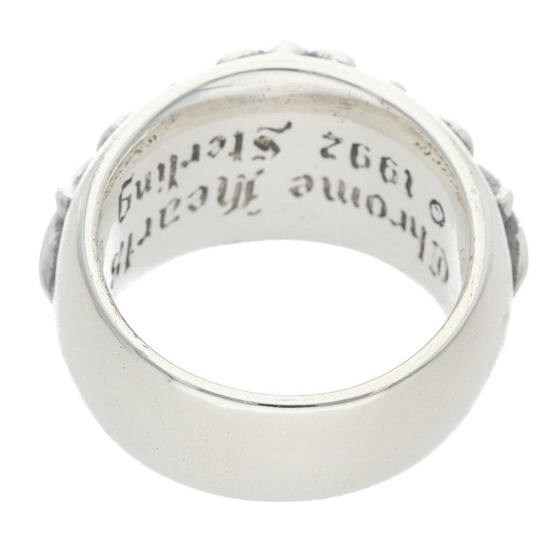 Chrome Hearts Flrl Crs Floral Cross Silver Ring — view 2