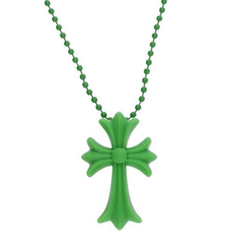 Chrome Hearts Rubber CH Crs Sml Small CH Cross Silicone Necklace