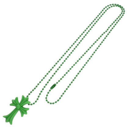 Chrome Hearts Rubber CH Crs Sml Small CH Cross Silicone Necklace — view 2