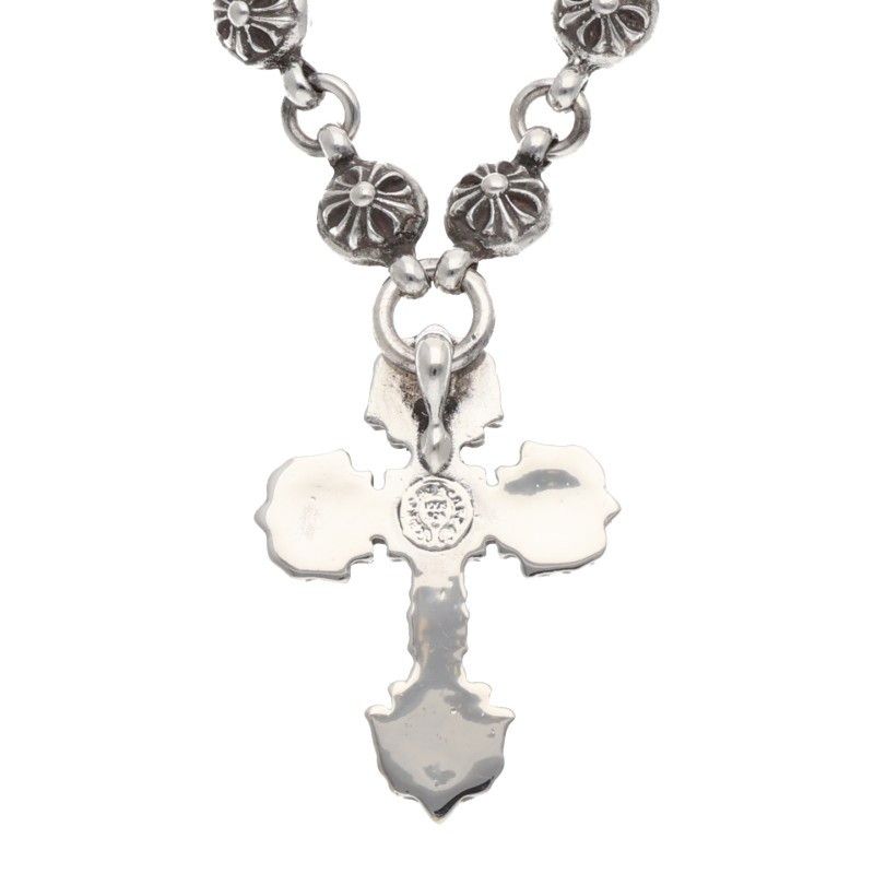 Chrome Hearts 1 Crsbl Chn Filig Crs Xsm Cross Ball Filigree Silver Necklace — view 3