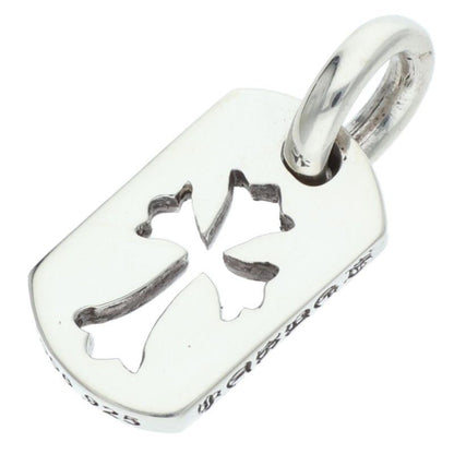 Chrome Hearts DT Tny CO Crs Tiny Cutout Cross Dog Tag Charm Silver Pendant — view 2