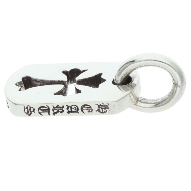Chrome Hearts DT Tny CO Crs Tiny Cutout Cross Dog Tag Charm Silver Pendant — view 5