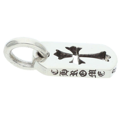 Chrome Hearts DT Tny CO Crs Tiny Cutout Cross Dog Tag Charm Silver Pendant — view 3