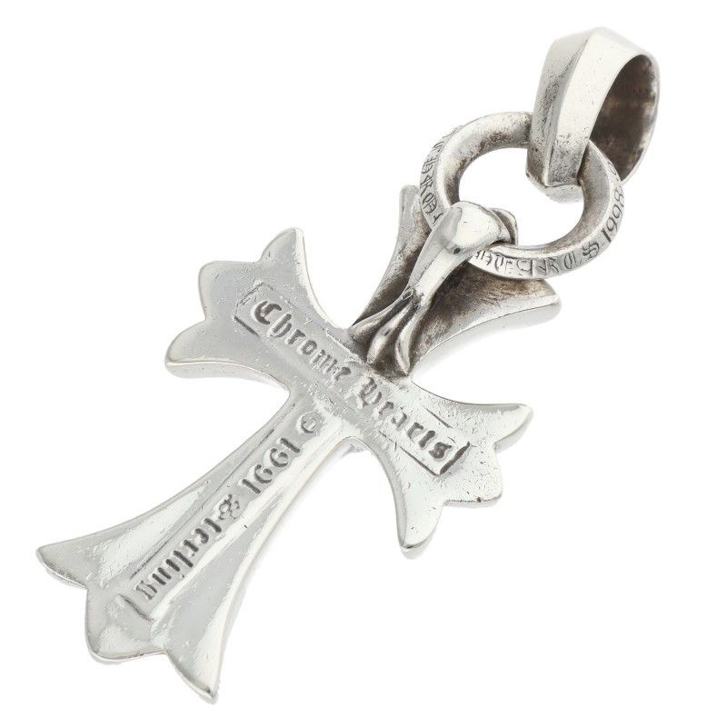 Chrome Hearts CH Crs Sml Bale Small CH Cross Silver Pendant — view 2