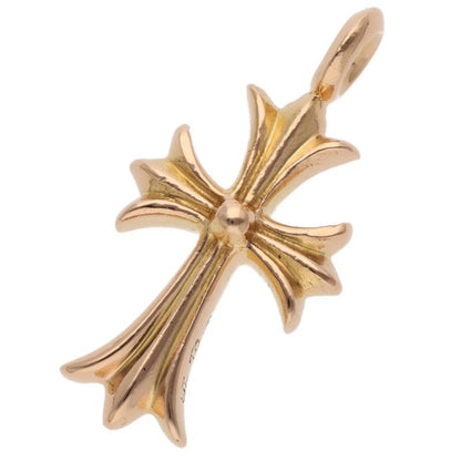 Chrome Hearts 22k Tny Crsf P Dmnd Tiny Fat Cross Pave Diamond Pendant Gold — view 2