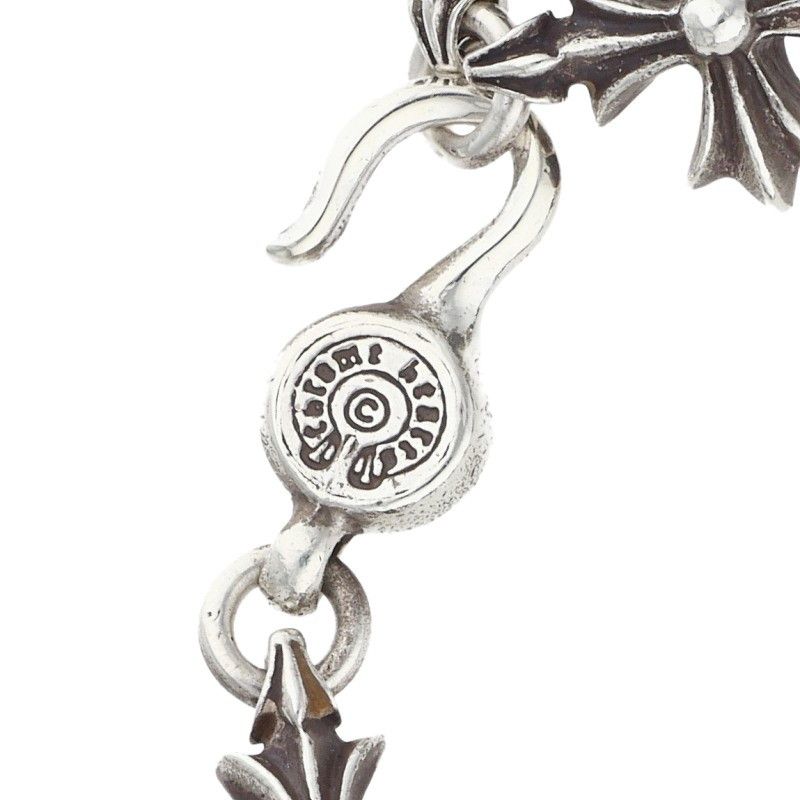 Chrome Hearts CO CH Plus Cutout Silver Bracelet — view 3