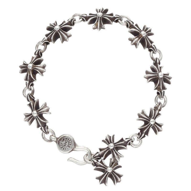 Chrome Hearts CO CH Plus Cutout Silver Bracelet — view 2