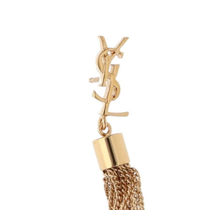 Saint Laurent Paris YSL Logo Cassandra Tassel Earrings — view 3