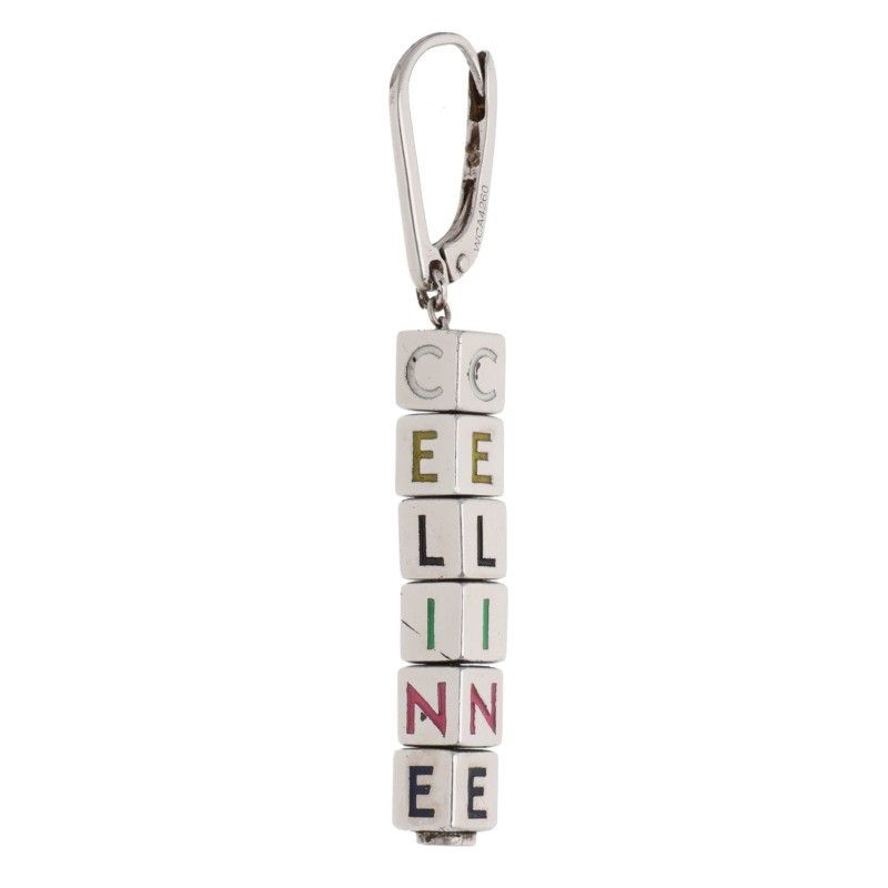 Celine Logo Cube Earrings
