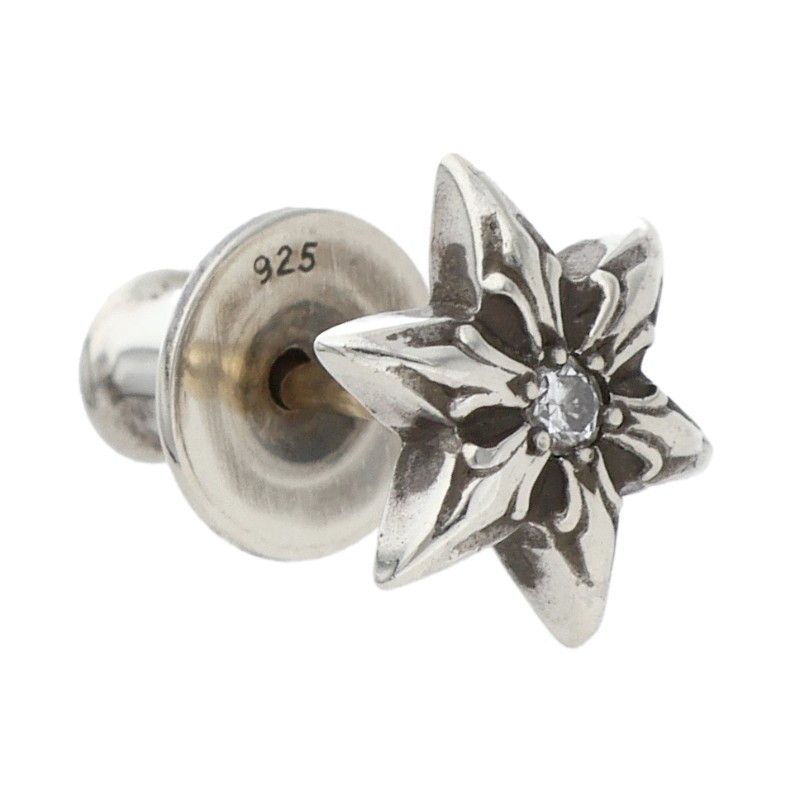 Chrome Hearts CO Star Dmnd Stud Silver Earrings — view 5