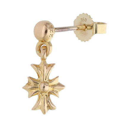 Chrome Hearts 22k Tny CH Pls Tiny Ech Plus Drop Gold Earrings