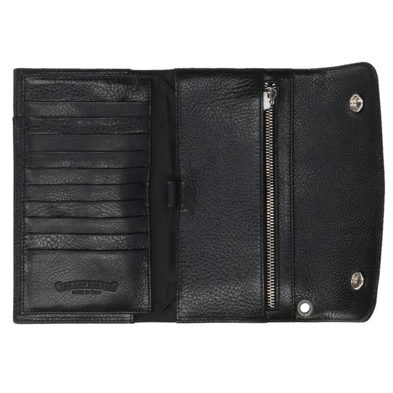 Chrome Hearts Wave Cross Ball Button Leather Wallet — view 3