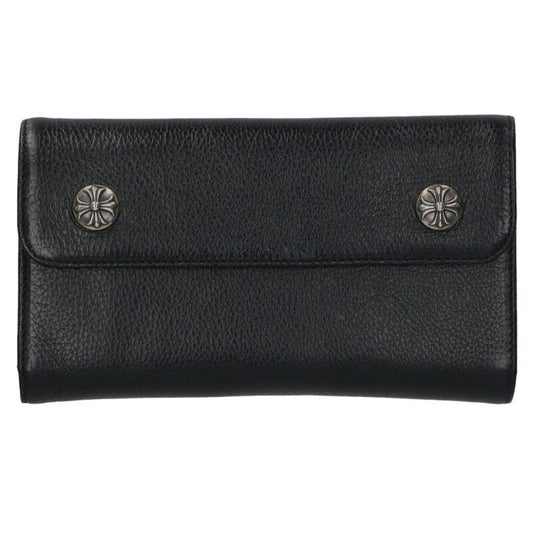 Chrome Hearts Wave Cross Ball Button Leather Wallet