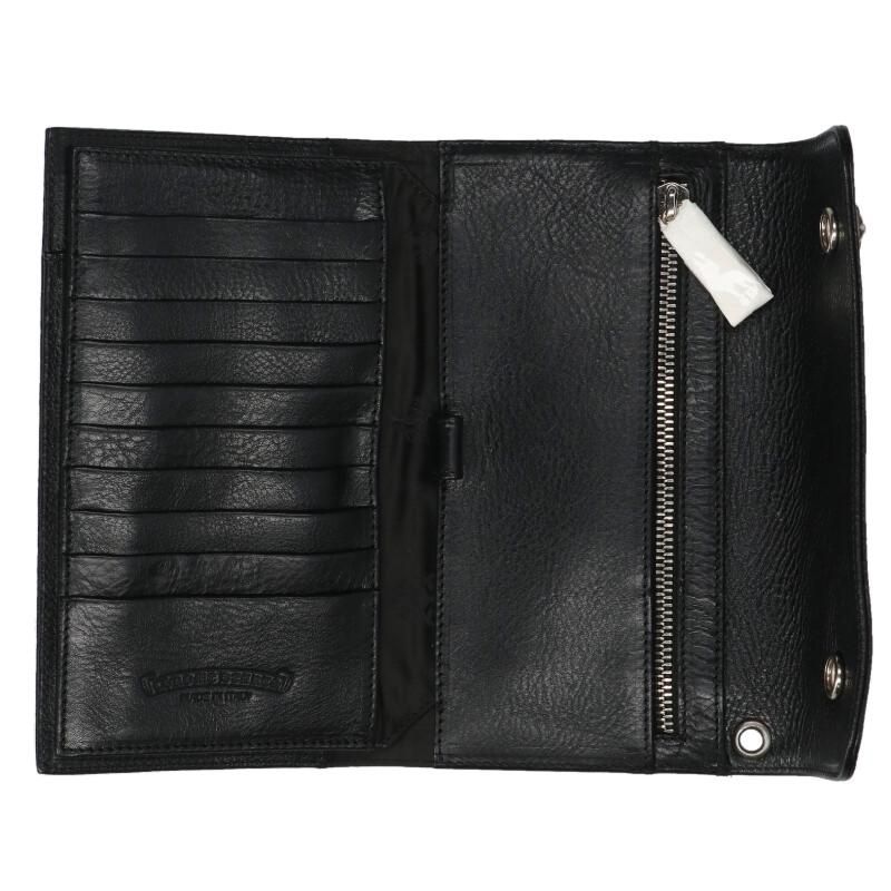 Chrome Hearts Wave Cross Ball Button Leather Wallet — view 3