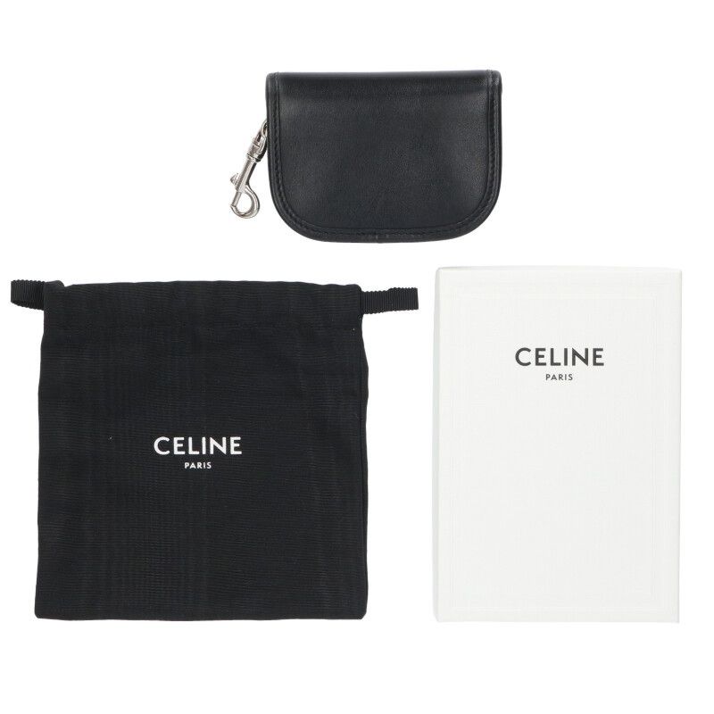 Celine Nano Besace Triomphe Shiny Calfskin Key Ring Card Case — view 3