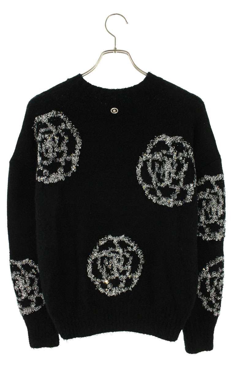 Chanel Camellia Sequin Decoration Knit 38 Sweater — view 2