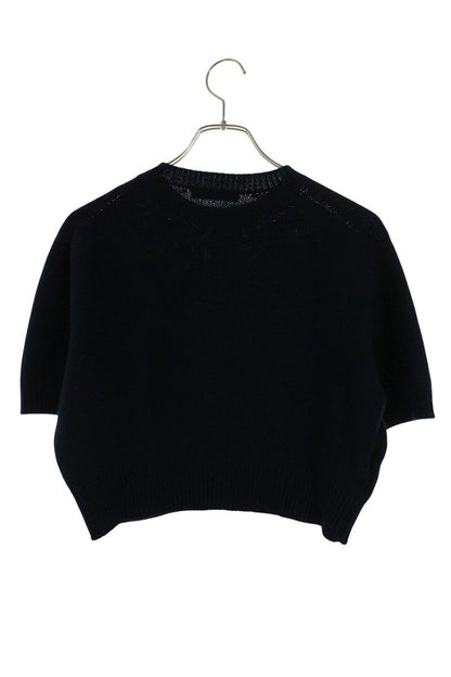Prada Wool Cashmere Logo Embroidery Short Sleeve Knit T-Shirt 36 Sweater — view 2