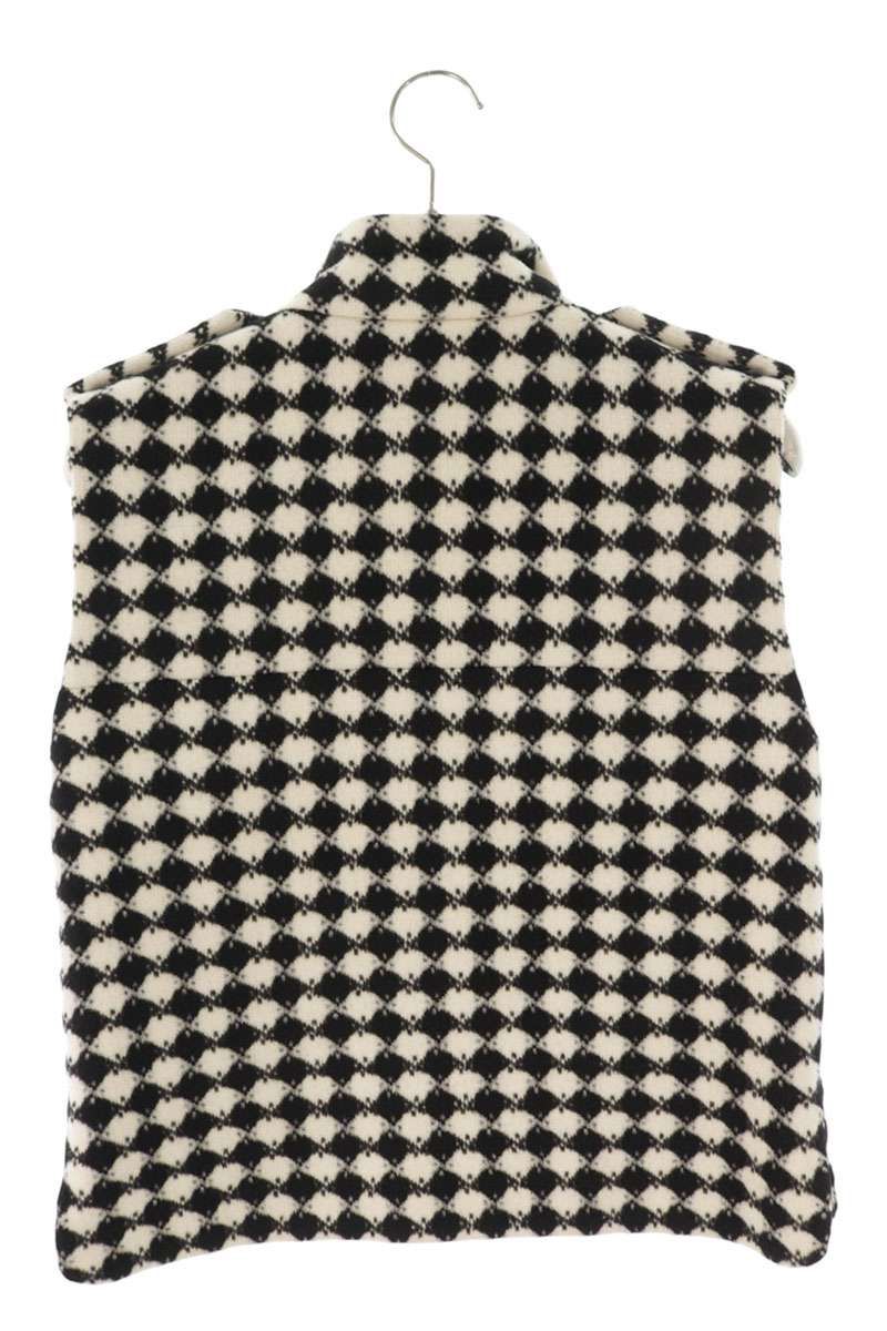 Chanel Diamond Pattern Wool Short Vest 40 — view 2