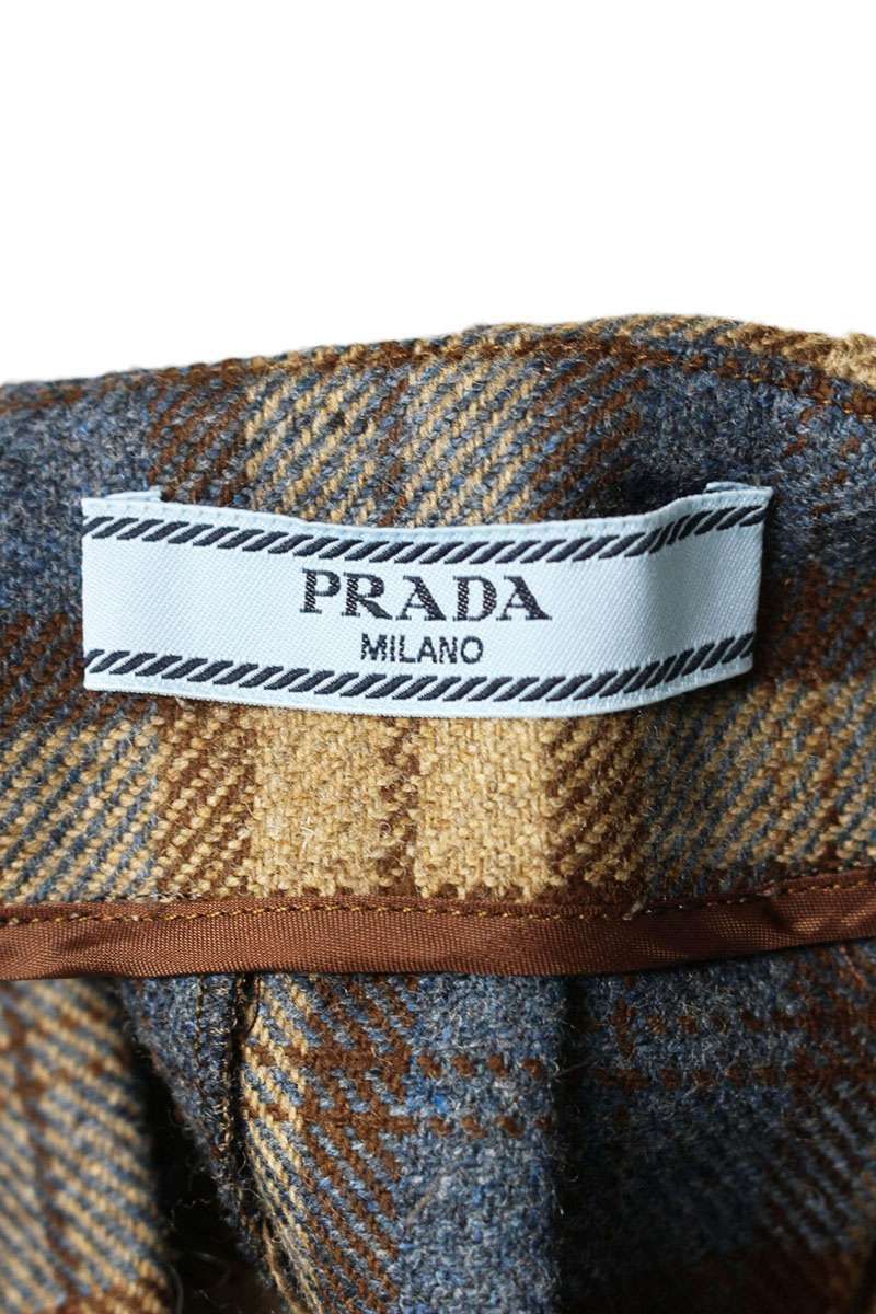 Prada Pleated Check Skirt 36 — view 3