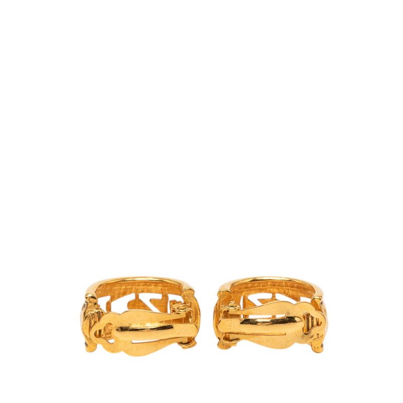 Chanel Logo Earrings Gold Plated — view 2