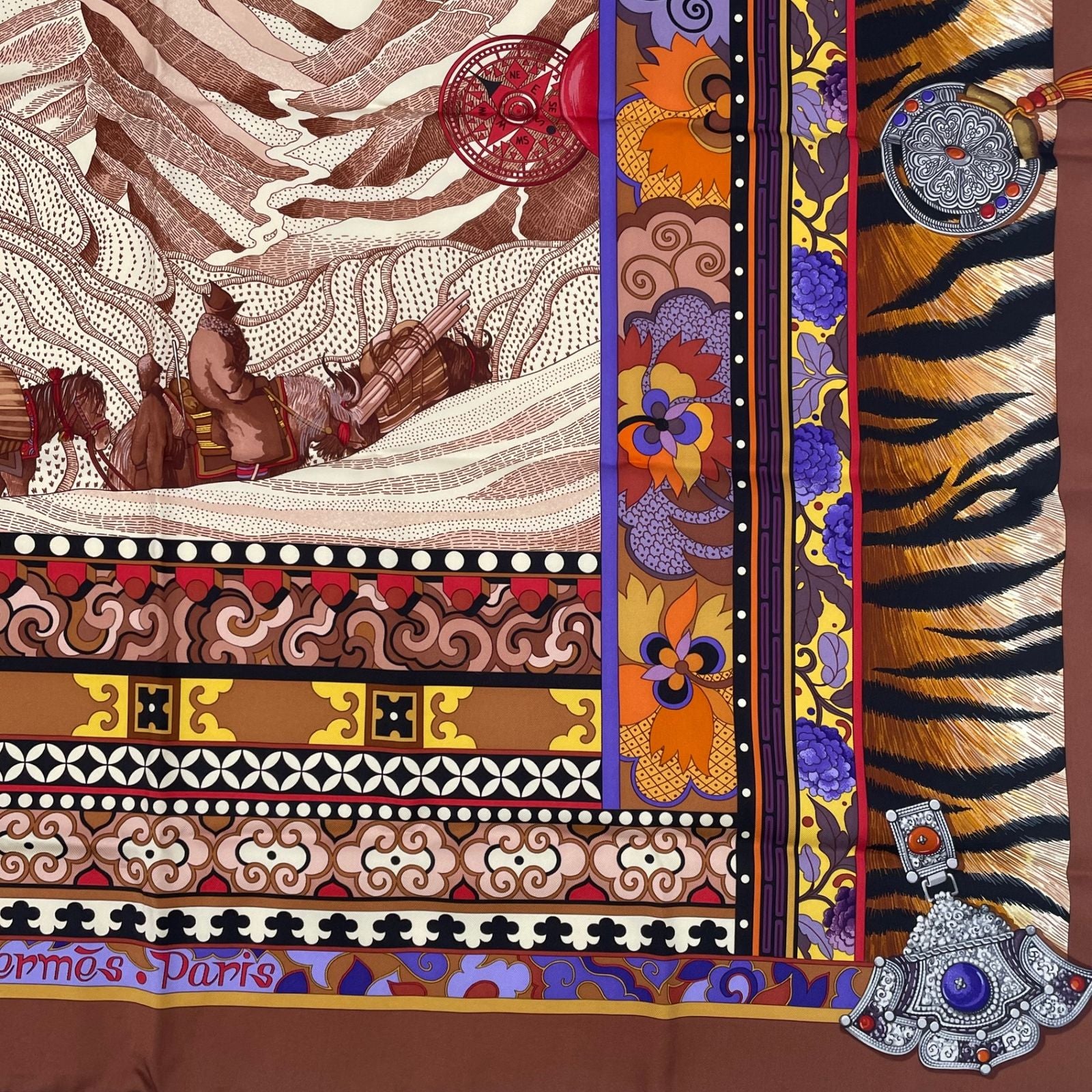 Hermes Carre 90 la Femme Aux Semelles de Vent Woman with Wind Footpads Scarf — view 5