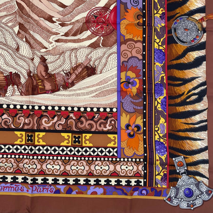 Hermes Carre 90 la Femme Aux Semelles de Vent Woman with Wind Footpads Scarf — view 5