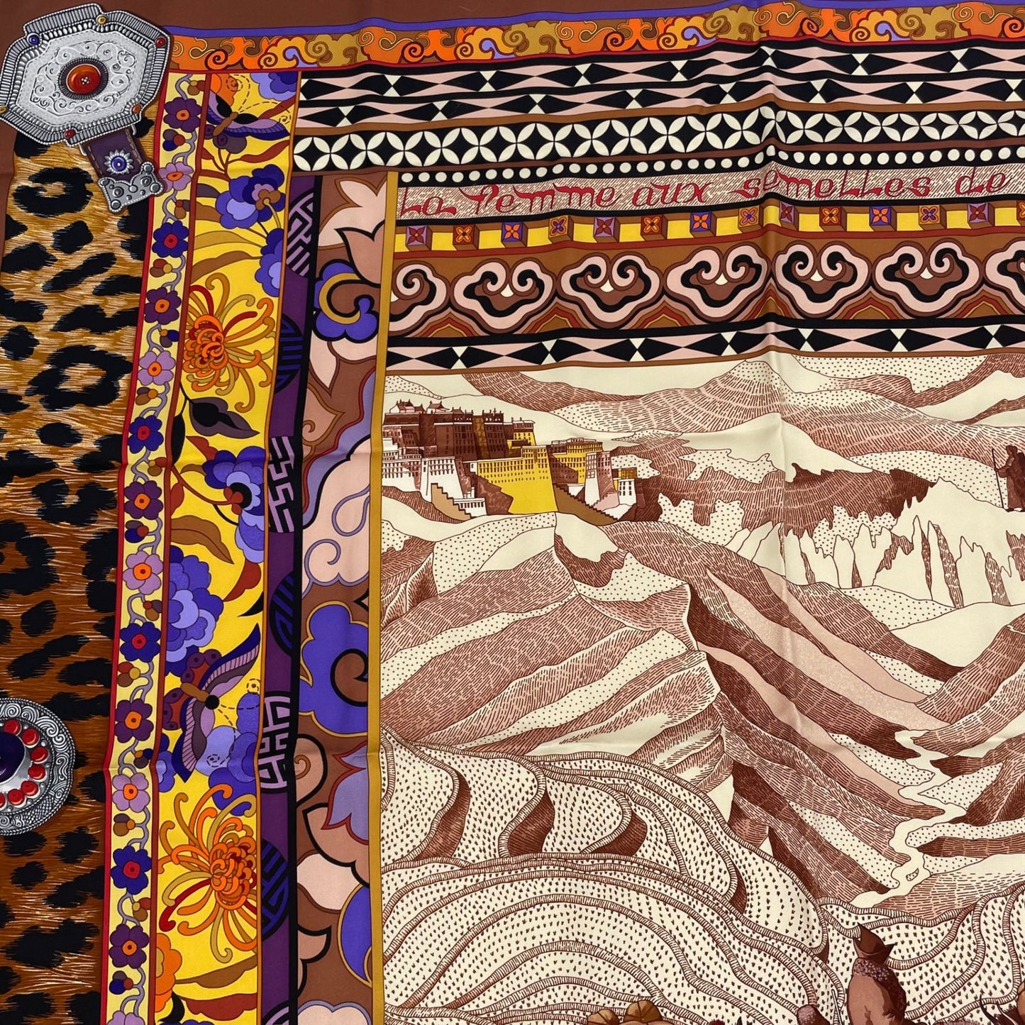 Hermes Carre 90 la Femme Aux Semelles de Vent Woman with Wind Footpads Scarf — view 2