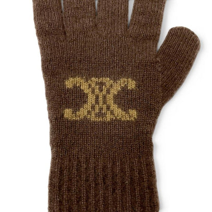 Celine Gloves Brown Triomphe Monogram — view 4