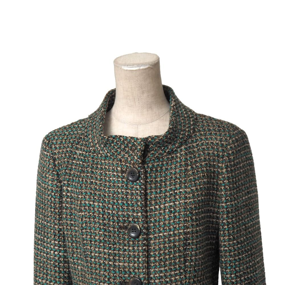 Max Mara Jacket 36 Tweed Stand Color Blazer White — view 2