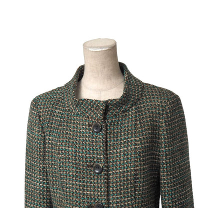 Max Mara Jacket 36 Tweed Stand Color Blazer White — view 2