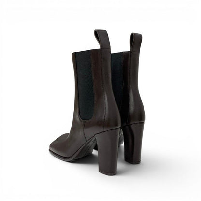 Bottega Veneta Boots Short Shoes Leather Brown Storm Chelsea Side Gore — view 4